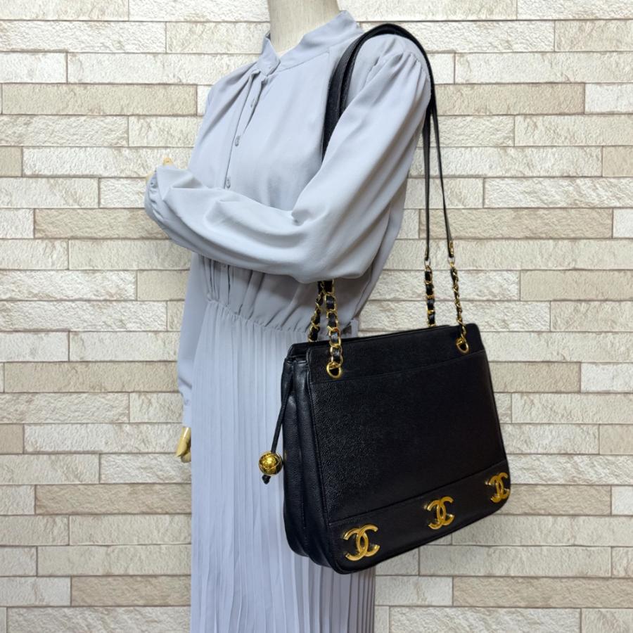ら*む様 シャネル　トリプルココ　バッグ CHANEL（シャネル） トリプルココ トートバッグ レザー A03675