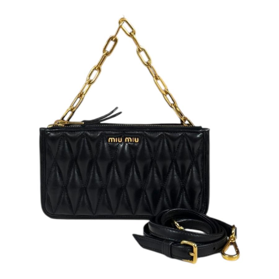 MIU MIU ハンドバッグ　マテラッセ　黒 楽天市場】MIUMIU ミュウミュウ ショルダーバッグ MATELASSE