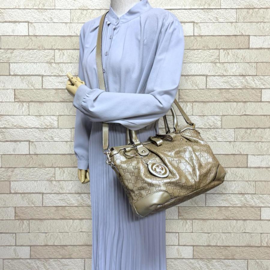 GUCCI（グッチ） スーキー グッチシマ ショルダーバッグ シマレザー