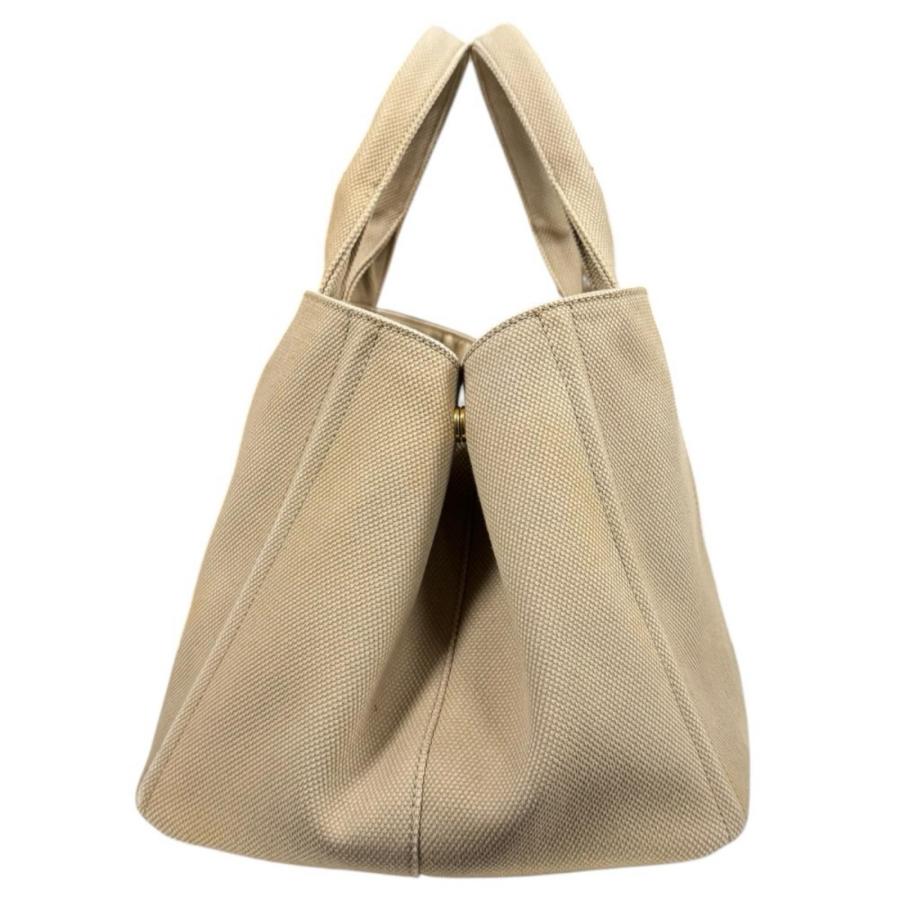PRADA（プラダ） カナパトートL ハンドバッグ キャンバス ベージュ