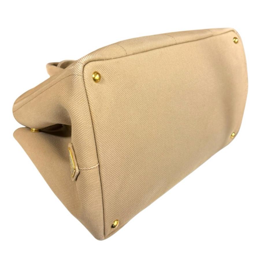 PRADA（プラダ） カナパトートL ハンドバッグ キャンバス ベージュ