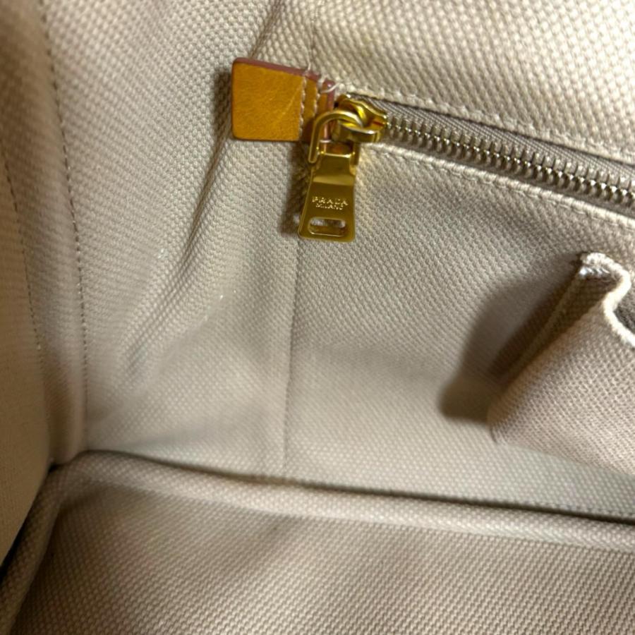 PRADA（プラダ） カナパトートL ハンドバッグ キャンバス ベージュ