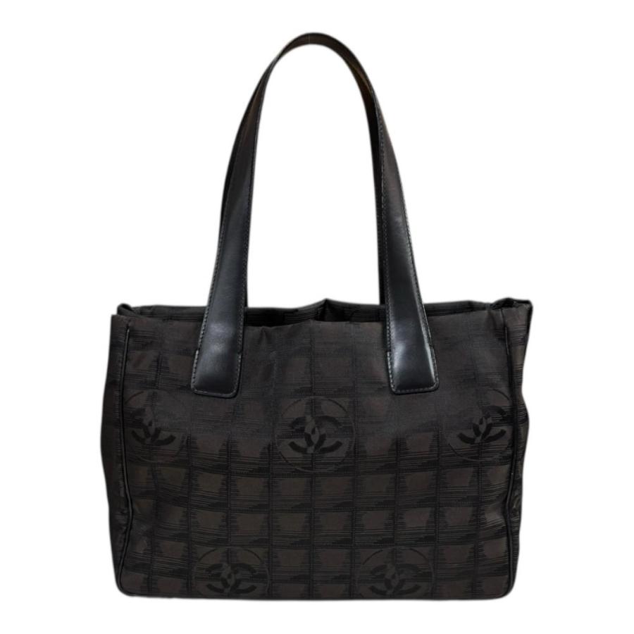 シャネル トートPM ニュートラベル トートバッグ ナイロンジャガード A20457 ブラウン レディース CHANEL 中古の画像