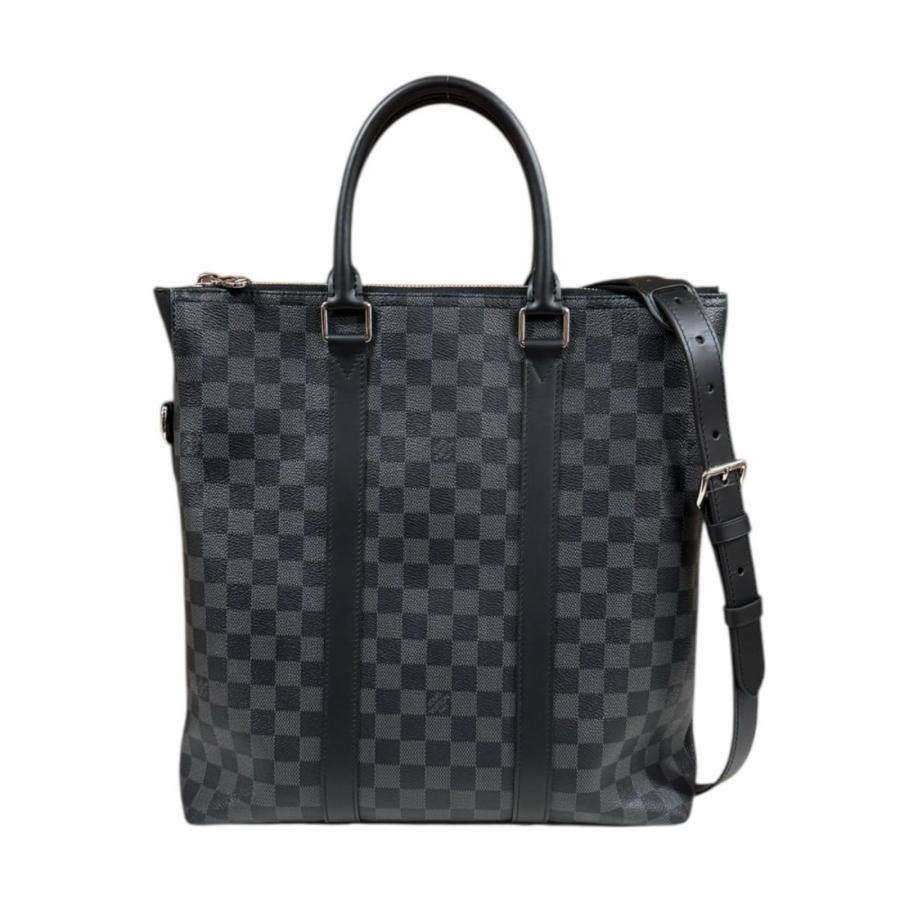 ルイヴィトン アントン トート ダミエグラフィット ショルダーバッグ ダミエグラフィットキャンバス N40000 ブラック メンズ LOUIS VUITTON  中古 LOUIS VUITTON（ルイ・ヴィトン） アントン トート ショルダーバッグ