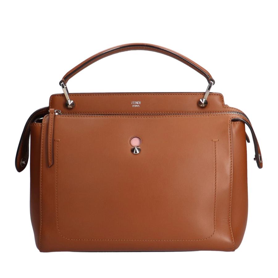 FENDI（フェンディ） ドットコム ハンドバッグ レザー ブラウン 