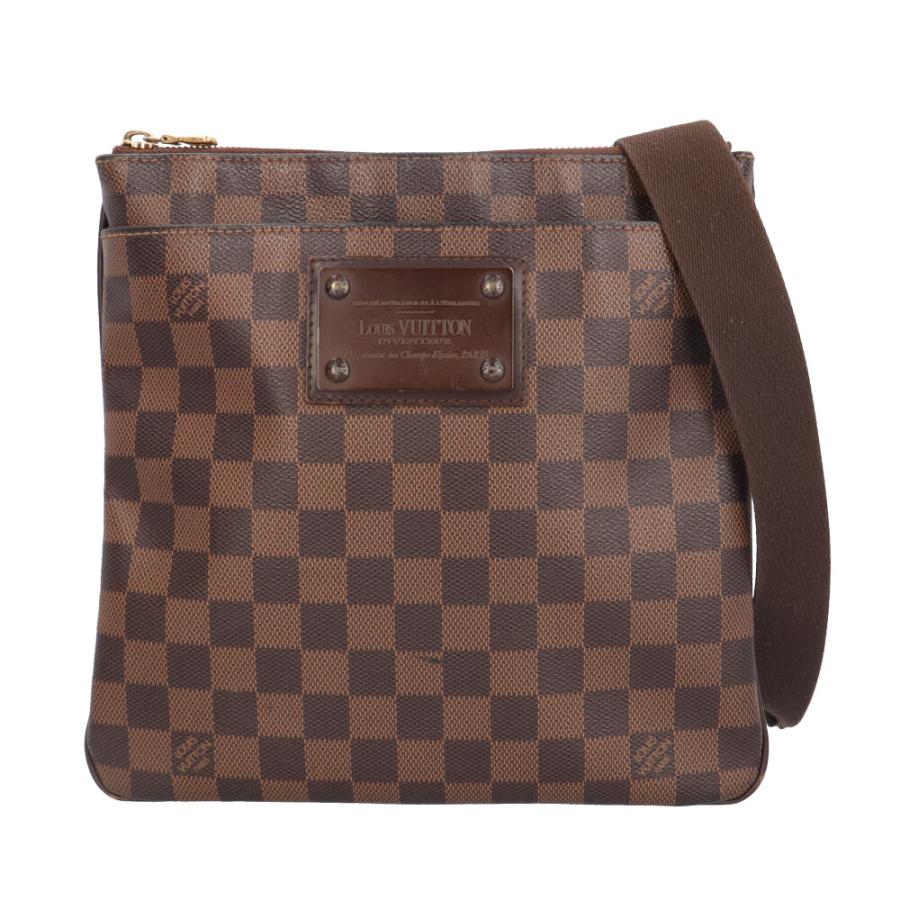 ルイヴィトン ポシェットプラットブルックリン ダミエ ショルダーバッグ  N41100  中古 LOUIS VUITTON（ルイ・ヴィトン） ポシェットプラットブルックリン