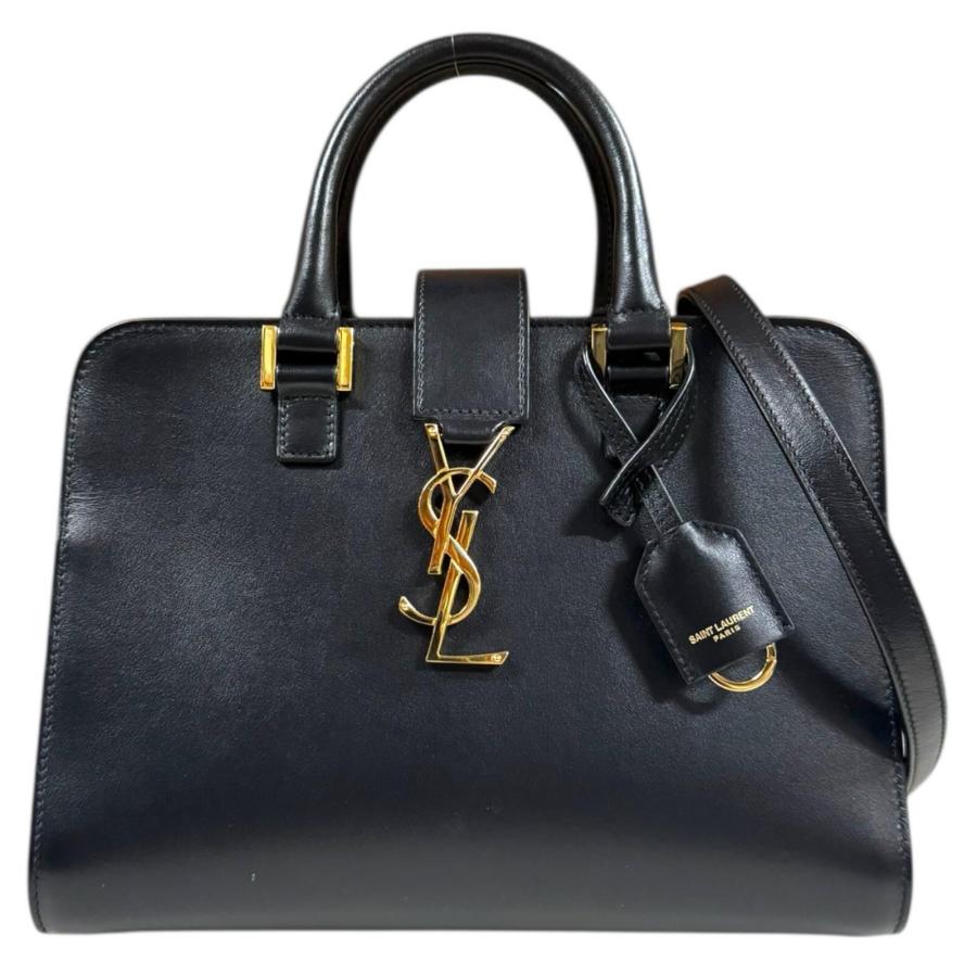 サンローラン ベイビーカバス ショルダーバッグ レザー 568853 ブラック レディース SAINT LAURENT  中古 R&Kリサイクルキング サンローラン ベイビーカバス ショルダーバッグ レザー 568853