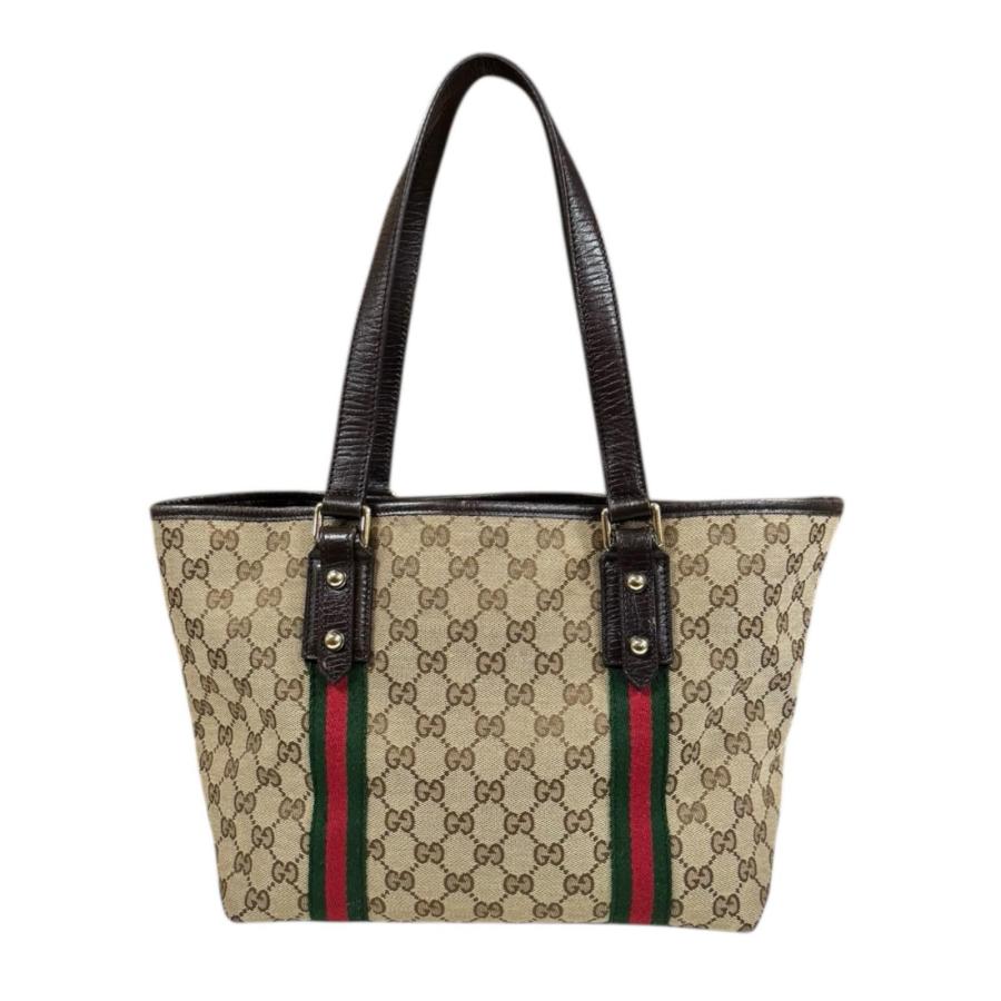 【美品✨】グッチ GGキャンバス ハンドバッグ シェリーライン 137396 黒 GUCCI（グッチ） シェリーライン トートバッグ GGキャンバス 137396