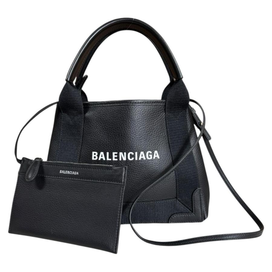 バレンシアガ ネイビー カバス XS ショルダーバッグ レザー 390346・1060・O・002123 ブラック レディース BALENCIAGA  中古 BALENCIAGA（バレンシアガ） ネイビー カバス XS ショルダーバッグ