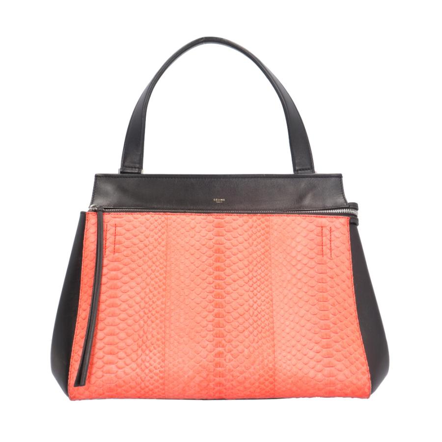 美品CELINEセリーヌ　ハンドバッグ CELINE セリーヌ ハンドバッグ ロゴモチーフ A4 黒