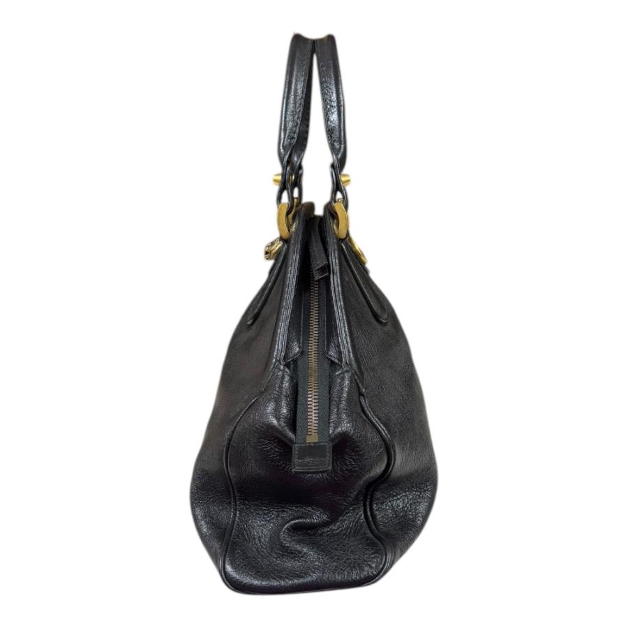 グッチ GUCCIグッチシマ ハンドバッグ キャンバス レザー ブラック【中古】 GUCCI（グッチ） リベル ショルダーバッグ レザー 516459 ブラック