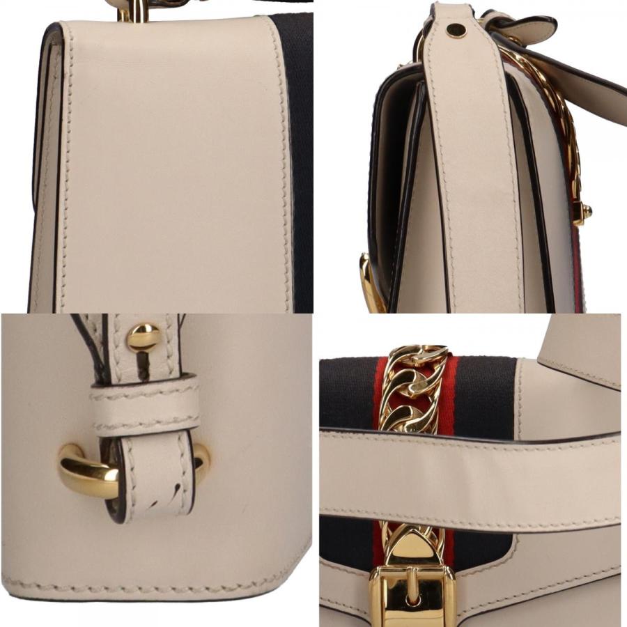 GUCCI（グッチ） ショルダーバッグ レザー ホワイト レディース 中古 