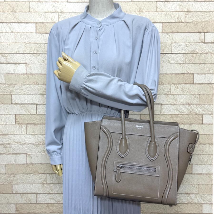 セリーヌ　ラゲージ　マイクロ　メタリックシルバー　ハンドバッグ　美品☆ CELINE - 新品 セリーヌ CELINE ハンドバッグ マイクロ ラゲージ