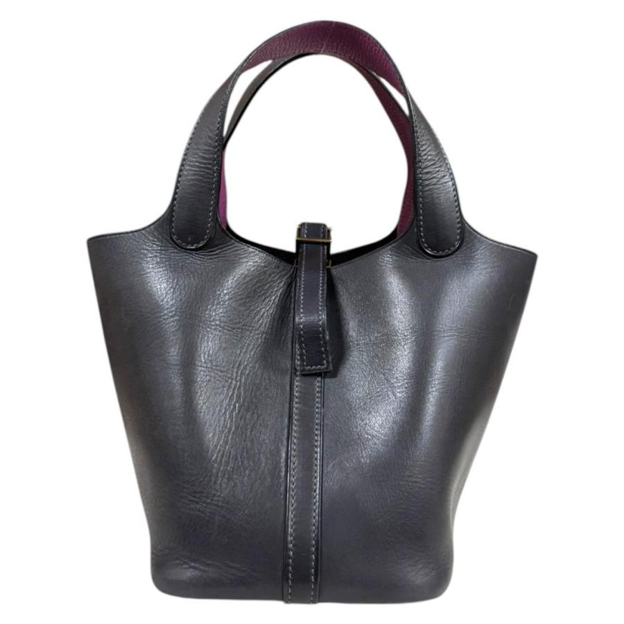 HERMES（エルメス） ピコタンPM ハンドバッグ レザー ブラック