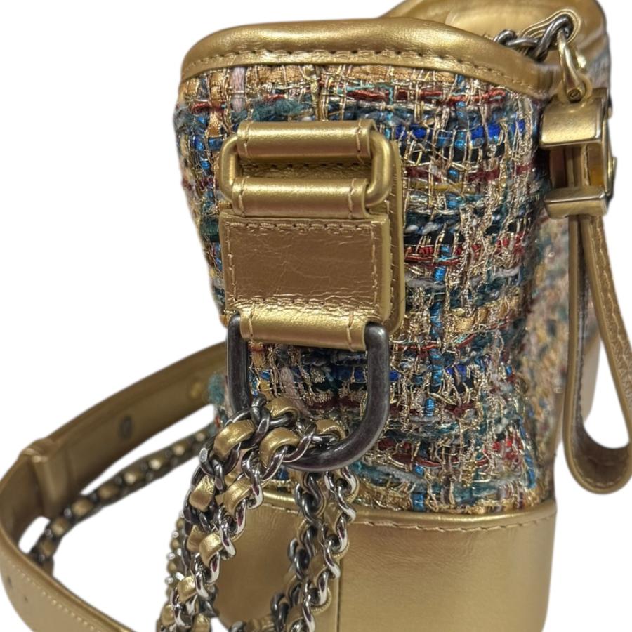 シャネル ガブリエル ショルダーバッグ ツイード A91810 ゴールド レディース CHANEL  中古 CHANEL（シャネル） ガブリエル ショルダーバッグ ツイード A91810