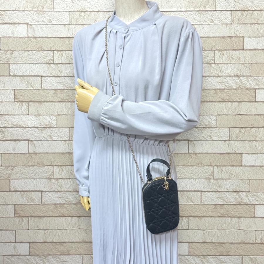 美品　Dior　ディオール　チャーム　カナージュ　シルバー　ミラー ノベルティ】 クリスチャンディオール Dior ミラーチャーム