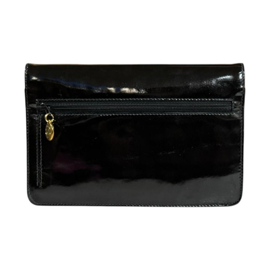 シャネル ココマーク ショルダーバッグ エナメル A05282 ブラック レディース CHANEL  中古 CHANEL（シャネル） ココマーク ショルダーバッグ エナメル A05282