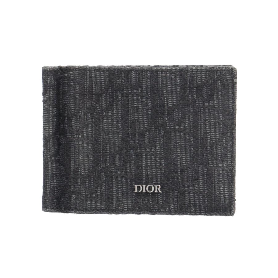 Dior 黒 キルティング 二つ折り財布 最終値下げ 二つ折り財布 Wホック ハート 裏地トロッター柄 レザー ブラック（2022