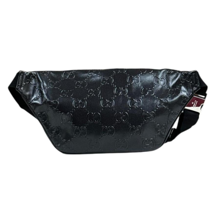 GUCCI（グッチ） GGエンボス ウエストバッグ レザー 645093 ブラック