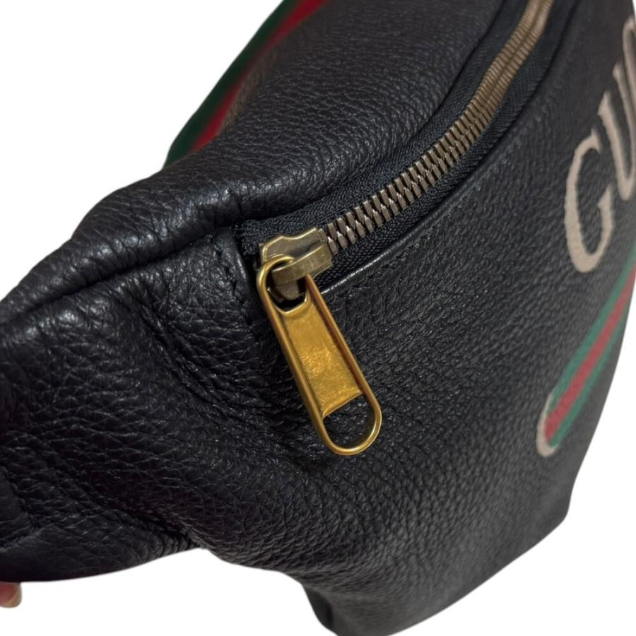 GUCCI（グッチ） シェリーライン ボディバッグ レザー 530412 ブラック
