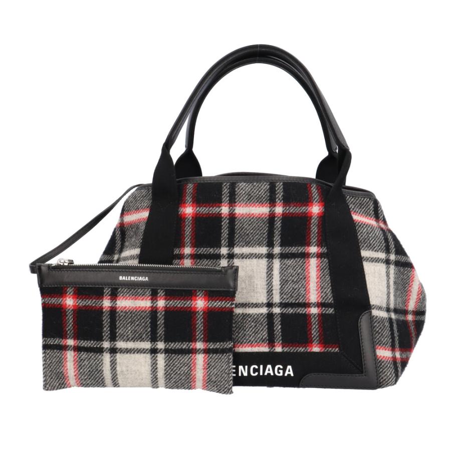 BALENCIAGA（バレンシアガ） タータンチェック柄 ネイビー カバス S