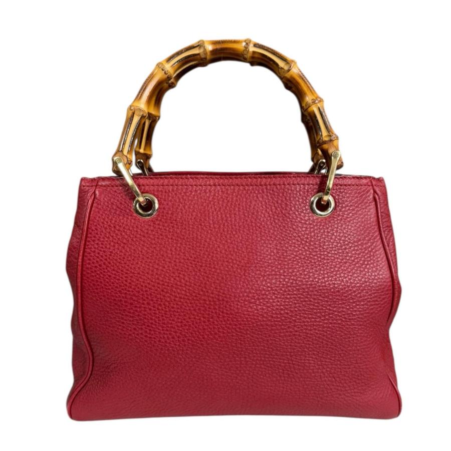 GUCCI（グッチ） バンブー ショルダーバッグ レザー 336032 レッド