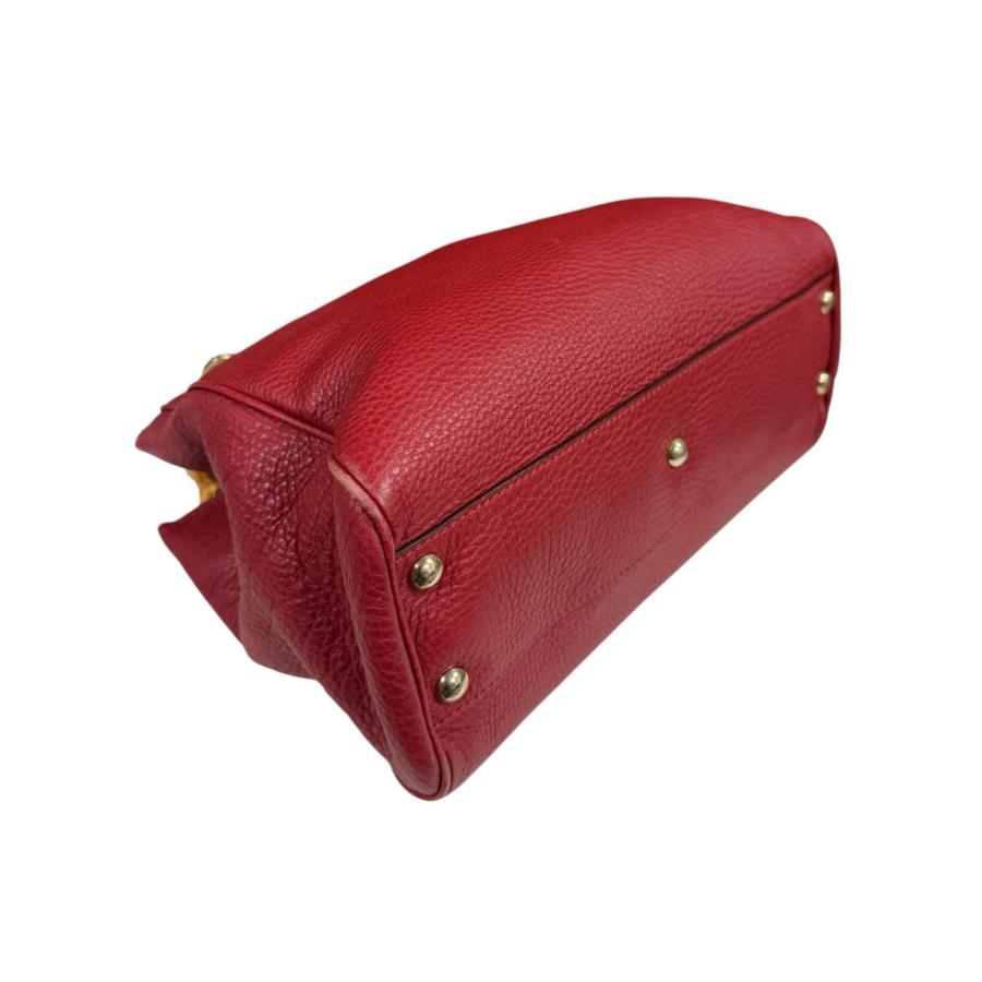 GUCCI（グッチ） バンブー ショルダーバッグ レザー 336032 レッド