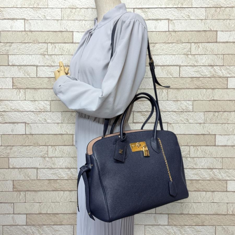 【美品】ルイヴィトン ミラMM トートバッグ ショルダーバッグ ブラック 鑑定済 LOUIS VUITTON（ルイ・ヴィトン） ミラMM ショルダーバッグ レザー