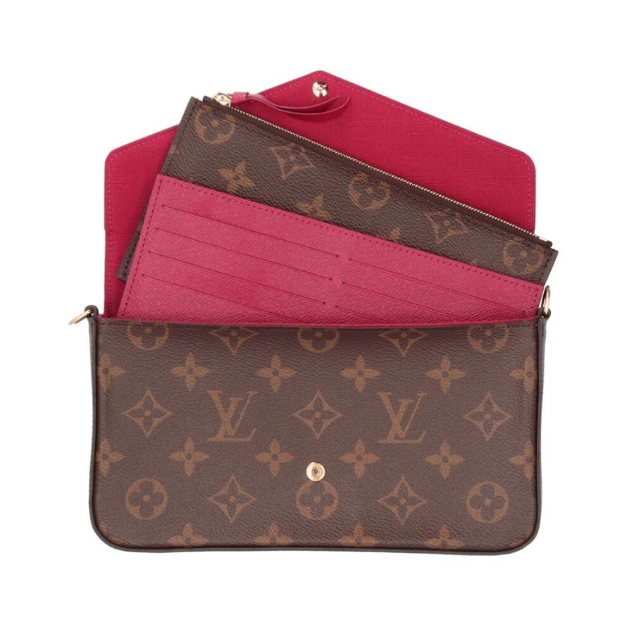 ルイヴィトン ポシェット フェリシー モノグラム ショルダーバッグ モノグラムキャンバス M61276 ブラウン レディース LOUIS VUITTON  中古 LOUIS VUITTON（ルイ・ヴィトン） ポシェット フェリシー ショルダー