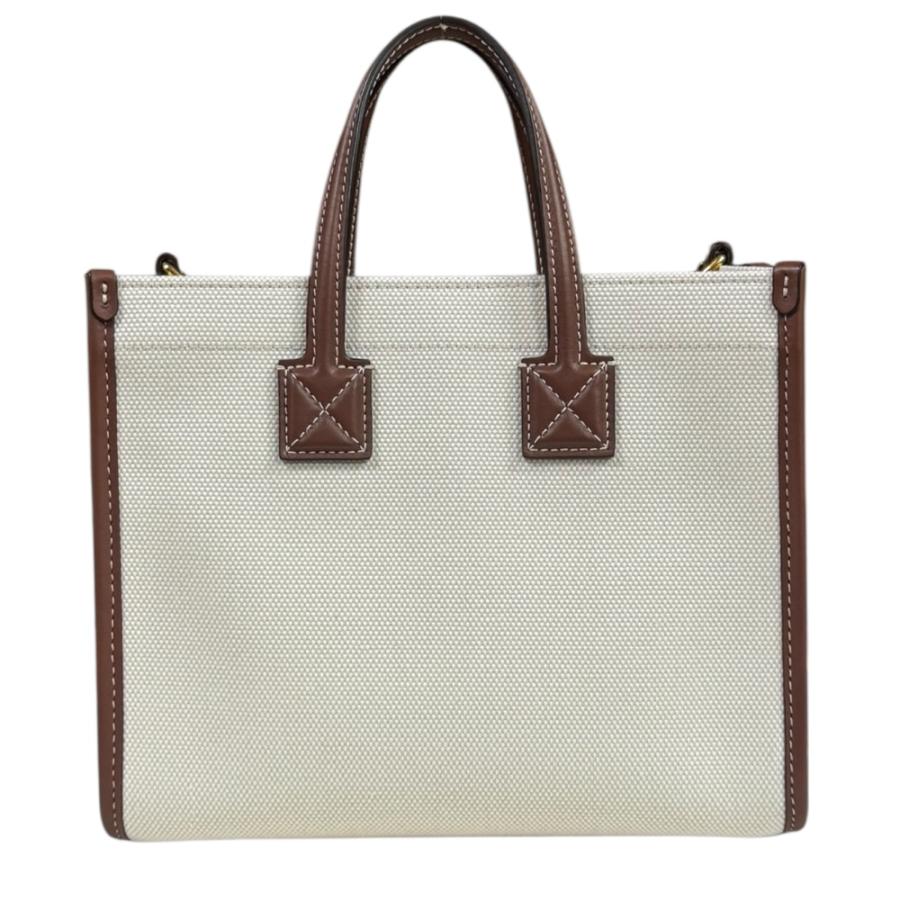 バーバリー ミニ フレヤトート ショルダーバッグ コットン 80441431 ブラウン レディース BURBERRY  中古 BURBERRY（バーバリー） ミニ フレヤトート ショルダーバッグ コットン