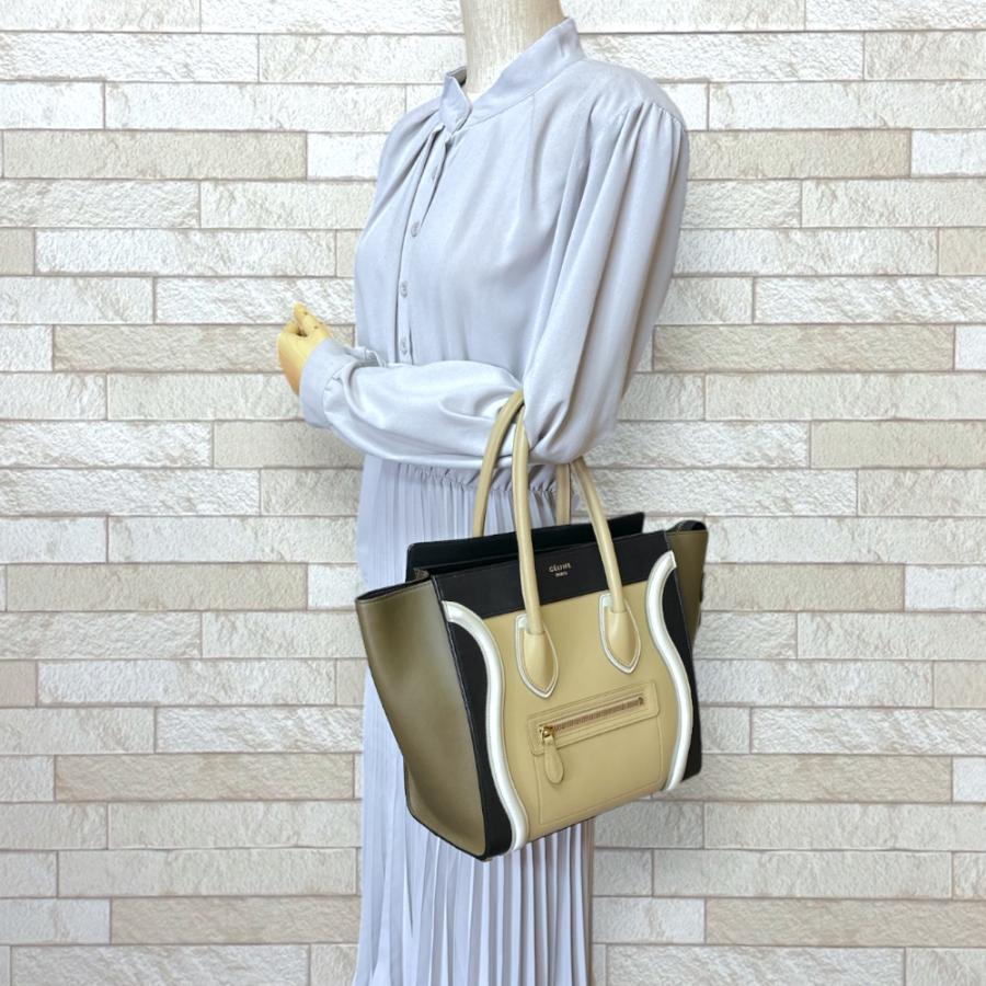 CELINE（セリーヌ） マイクロショッパー ラゲージ ハンドバッグ レザー