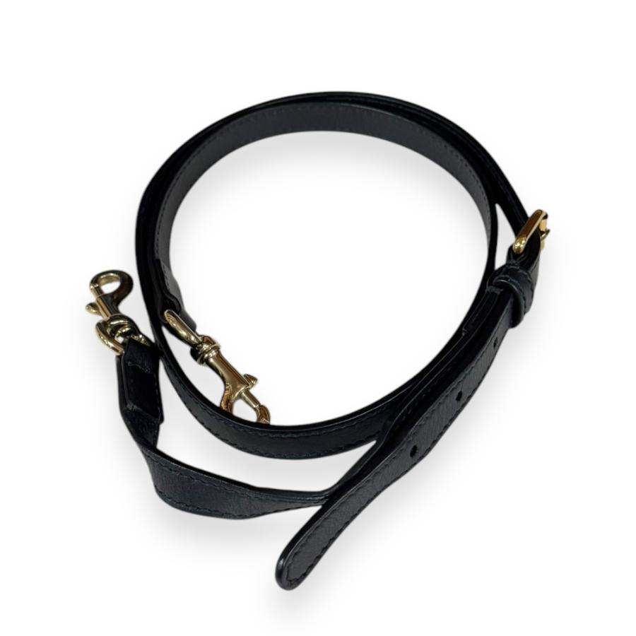 GUCCIグッチ ショルダーバッグGGキャンバス×レザー ブラック GUCCI / ショルダーバッグ/レザー/BLK GUCCI（グッチ） GGキャンバス