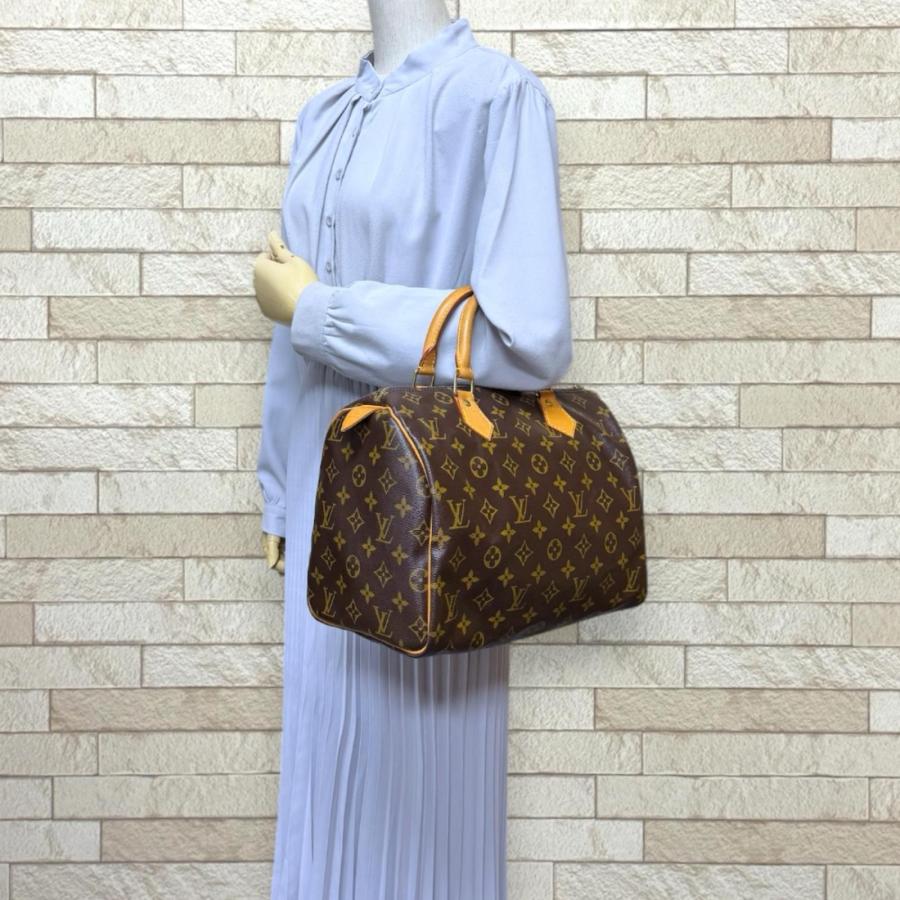 LOUIS VUITTON ハンドバッグ モノグラム スピーディ30 ブラウン LOUIS