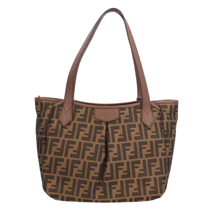 FENDI（フェンディ） ズッカ トートバッグ キャンバス 8BH268 ブラウン
