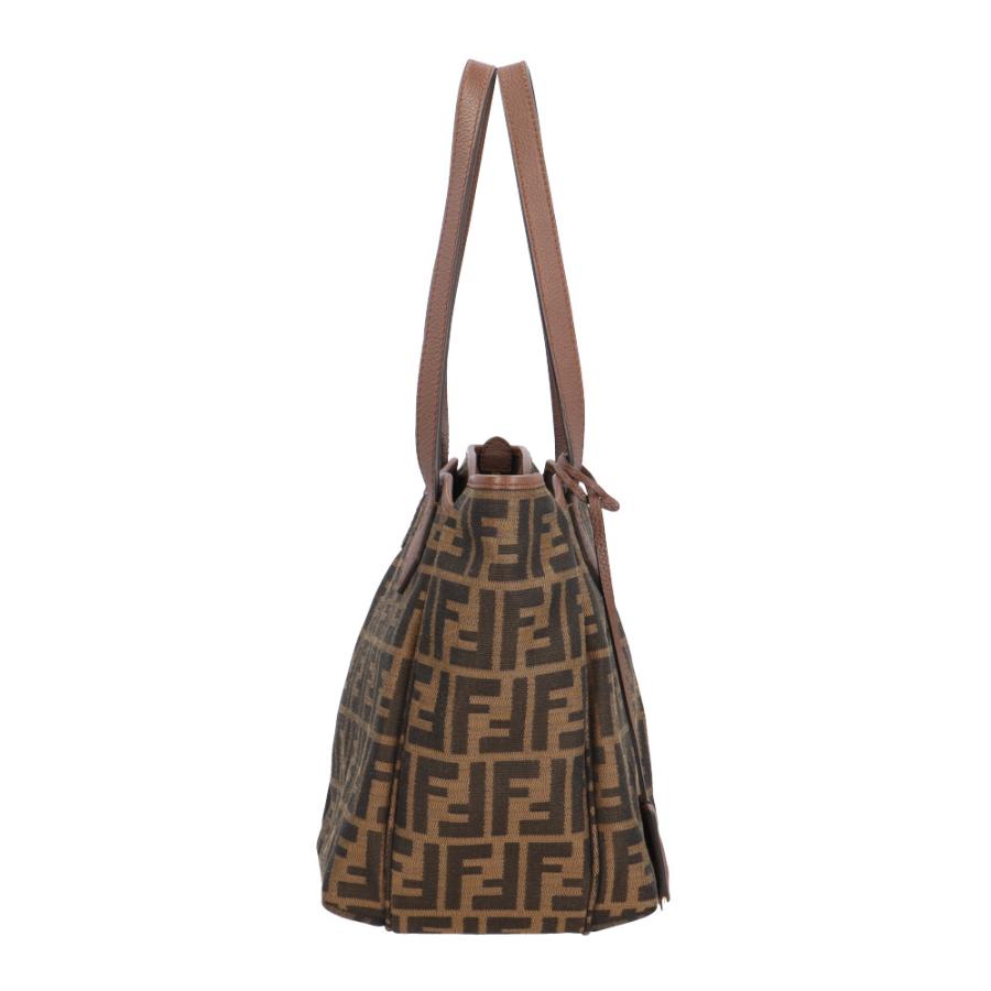 FENDI（フェンディ） ズッカ トートバッグ キャンバス 8BH268 ブラウン