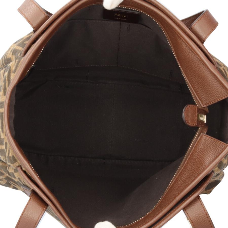 FENDI（フェンディ） ズッカ トートバッグ キャンバス 8BH268 ブラウン