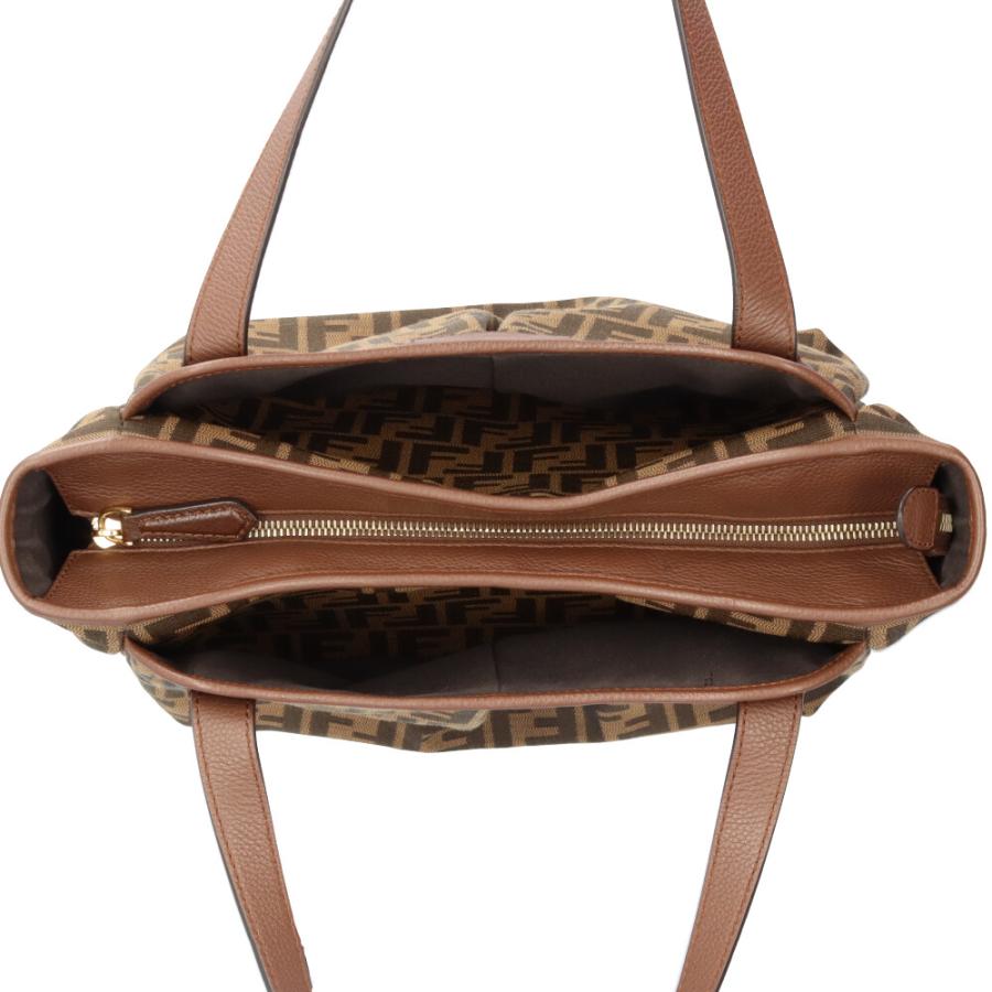 FENDI（フェンディ） ズッカ トートバッグ キャンバス 8BH268 ブラウン