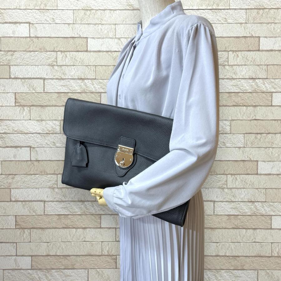 GUCCI（グッチ） クラッチバッグ レザー 353405 ブラック ユニセックス 