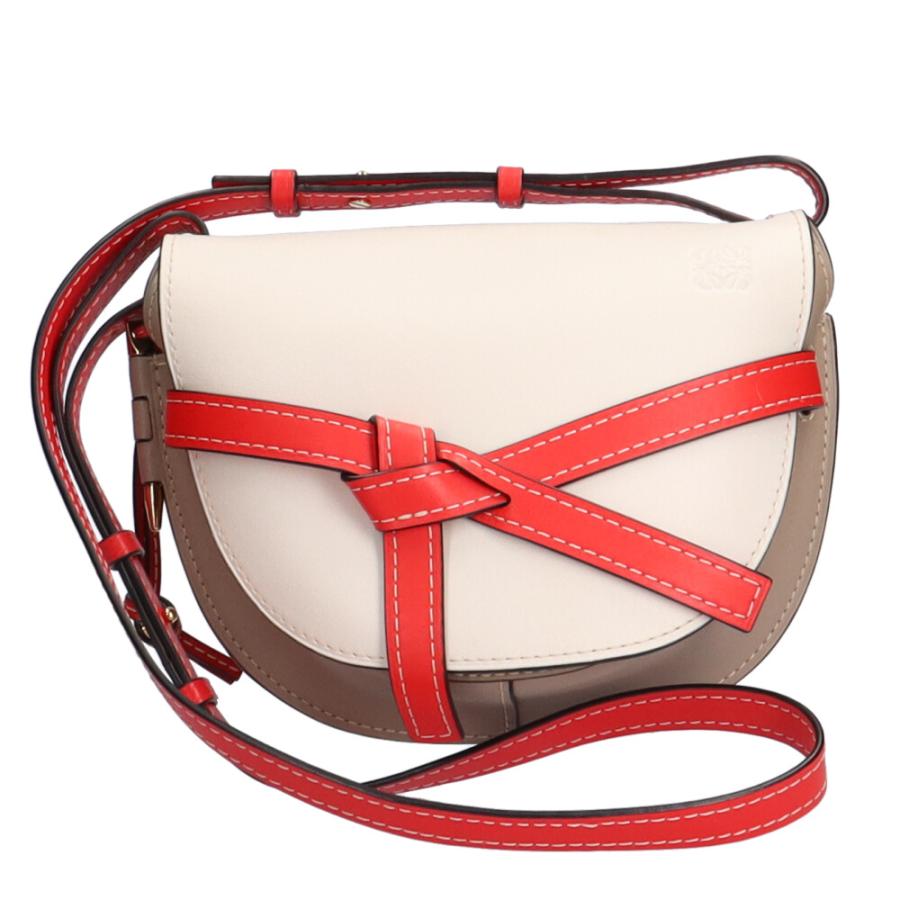 LOEWE（ロエベ） スモール ゲート ショルダーバッグ レザー ホワイト