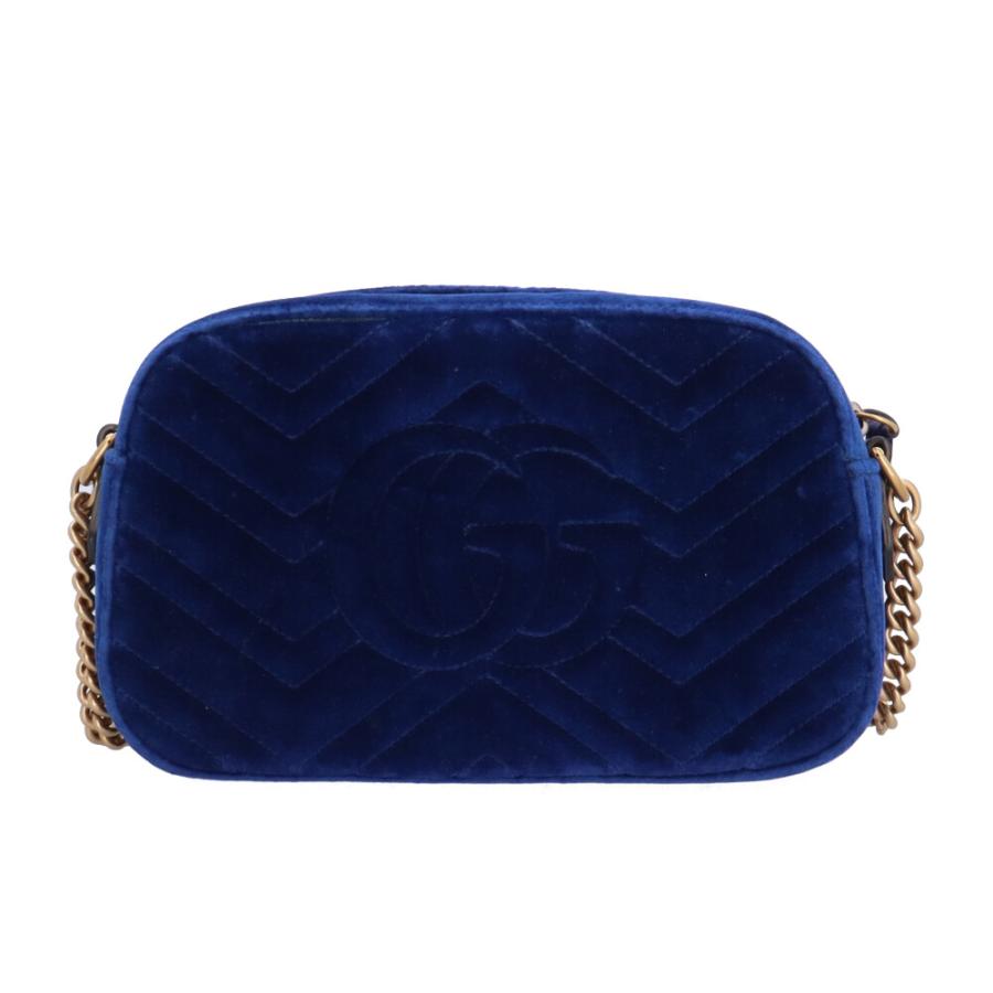 GUCCI（グッチ） マーモント ショルダーバッグ ベロア 447632 ブルー