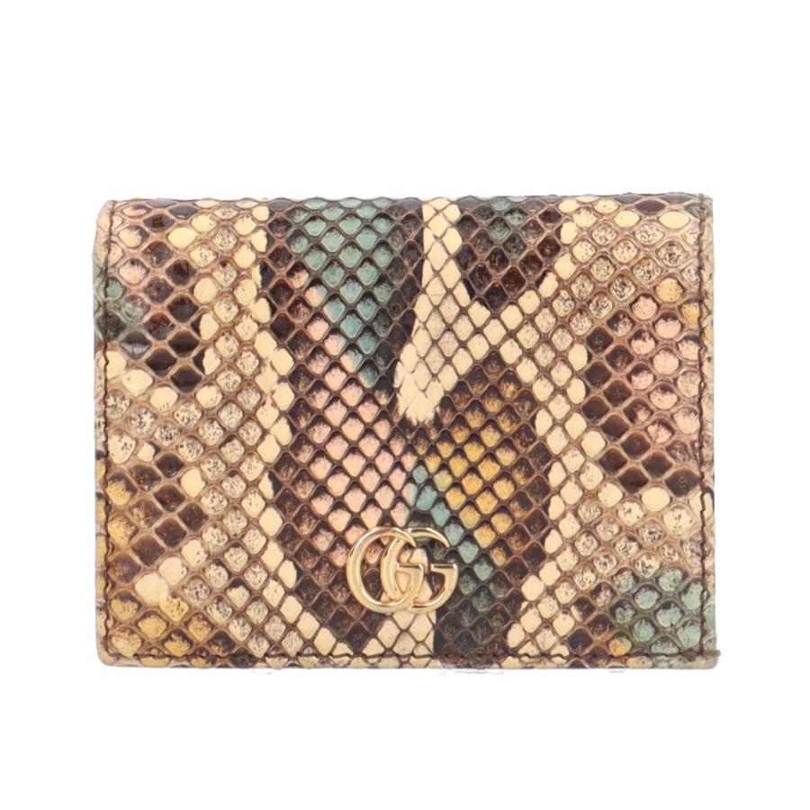 極美品　希少　GUCCI　グッチ　GGマーモント　パイソン　長財布　ゴールド 極美品 希少 グッチ 長財布 ラウンドファスナー GG マーモント パイソン 蛇
