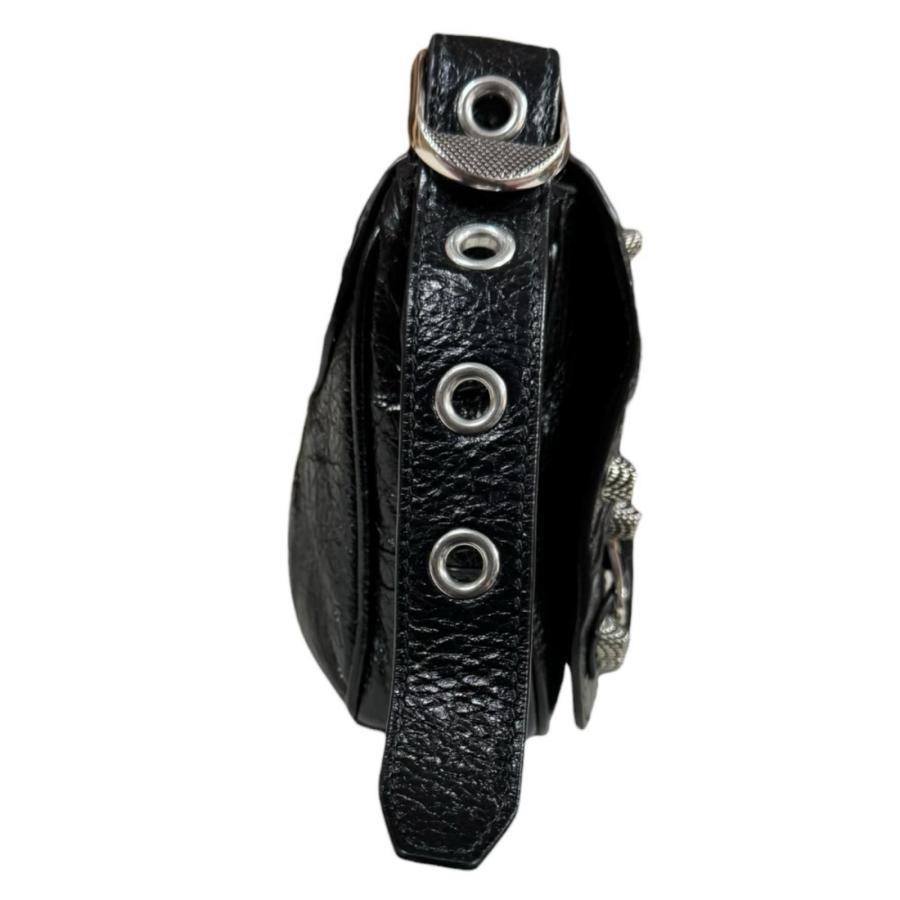 バレンシアガ ル・カゴール フラップバッグ  ショルダーバッグ ブラック ユニセックス BALENCIAGA  中古 BALENCIAGA（バレンシアガ） ル・カゴール フラップバッグ ショルダー