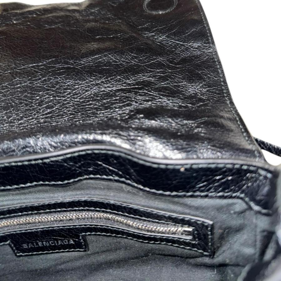 バレンシアガ ル・カゴール フラップバッグ  ショルダーバッグ ブラック ユニセックス BALENCIAGA  中古 BALENCIAGA（バレンシアガ） ル・カゴール フラップバッグ ショルダー