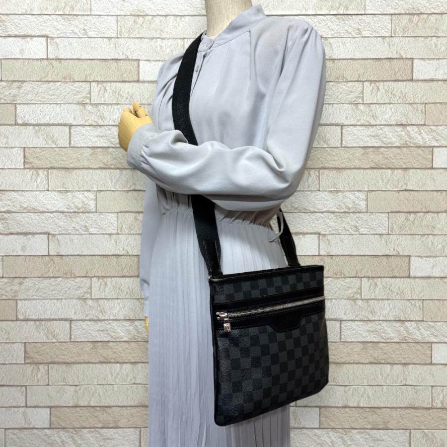 LOUIS VUITTON◆トマス_ダミエ・グラフィットN58028 LOUIS VUITTON ルイ・ヴィトン トマス ショルダーバッグ ダミエ・グラ
