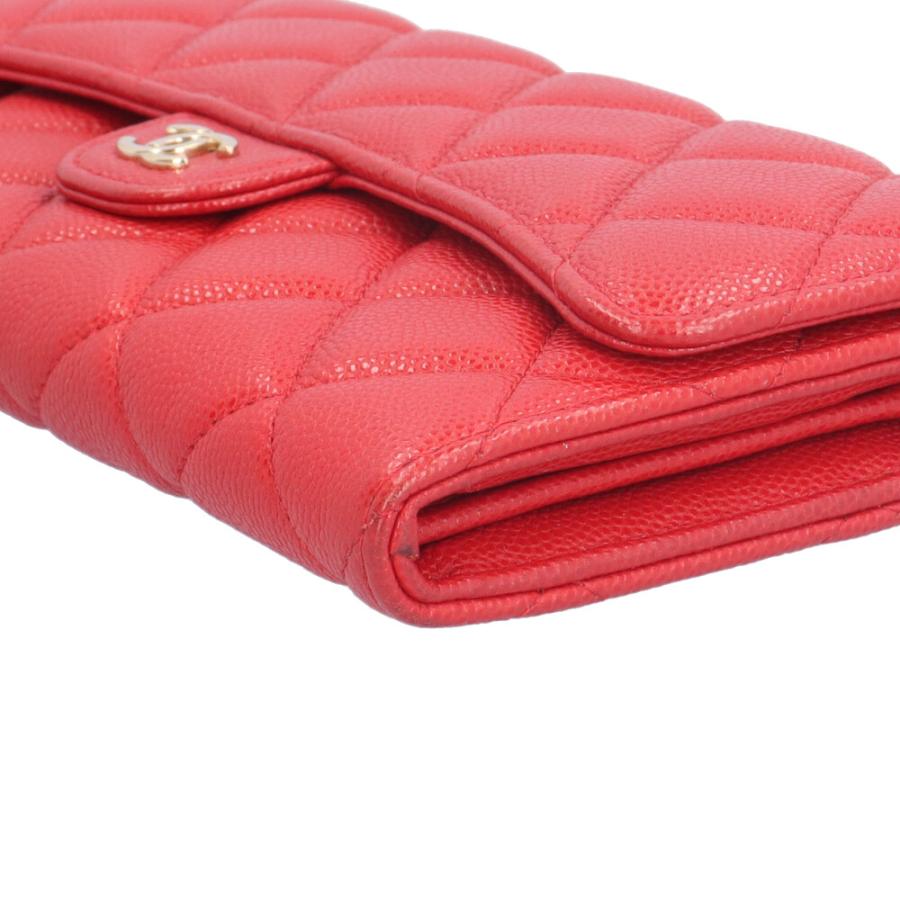 CHANEL シャネル マトラッセ 長財布 キャビアスキン レディース 中古  
