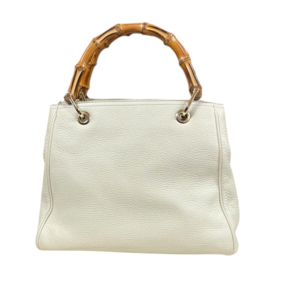 GUCCI（グッチ） バンブー ショルダーバッグ レザー 336032 ホワイト