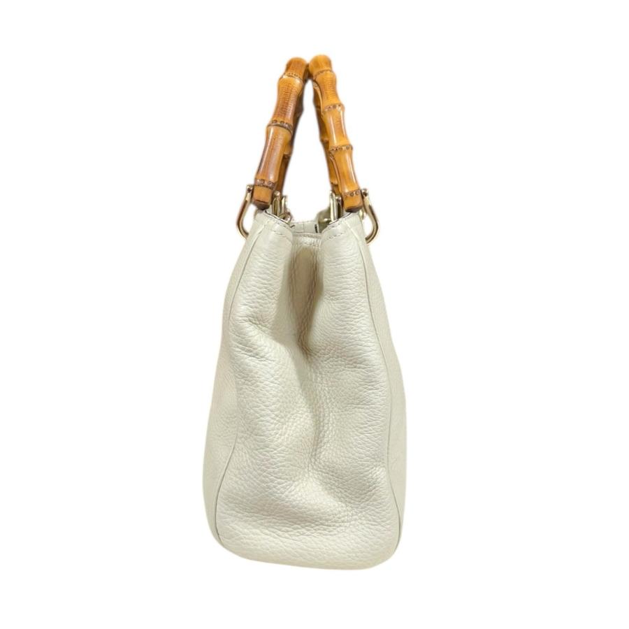 グッチ バンブー ショルダーバッグ レザー 336032 ホワイト レディース GUCCI  中古 GUCCI（グッチ） バンブー ショルダーバッグ レザー 336032 ホワイト