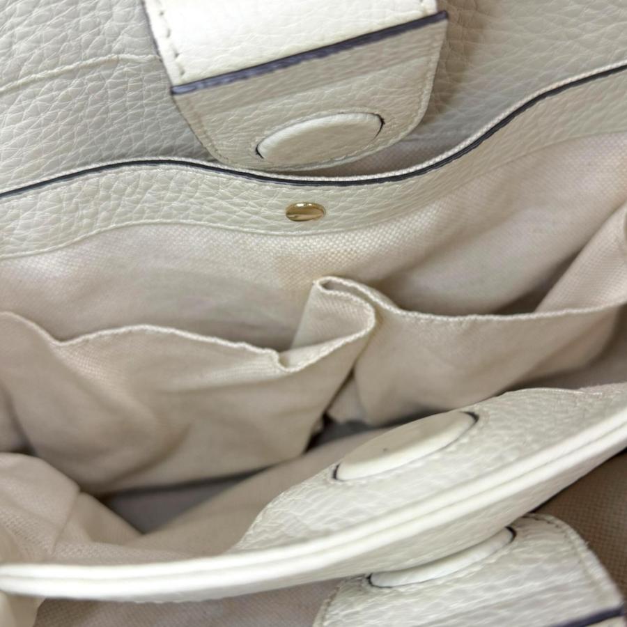グッチ バンブー ショルダーバッグ レザー 336032 ホワイト レディース GUCCI  中古 GUCCI（グッチ） バンブー ショルダーバッグ レザー 336032 ホワイト