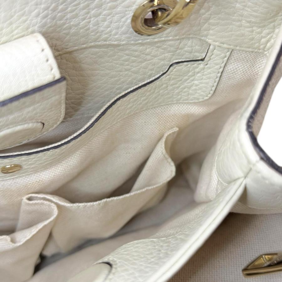 GUCCI（グッチ） バンブー ショルダーバッグ レザー 336032 ホワイト