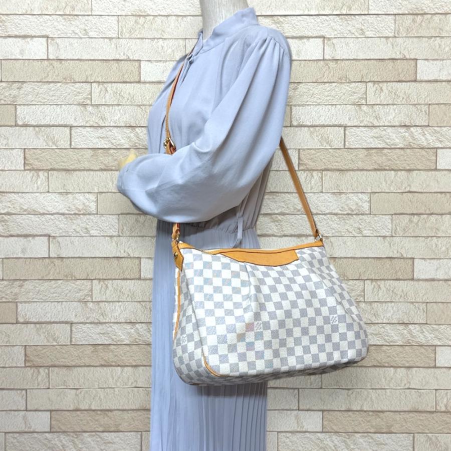 ★SALE【5ib1934】ルイヴィトン ショルダーバッグ ダミエ・アズール シラクーサMM N41112 ホワイト【中古】レディース LOUIS VUITTON（ルイ・ヴィトン） シラクーサMM ダミエアズール